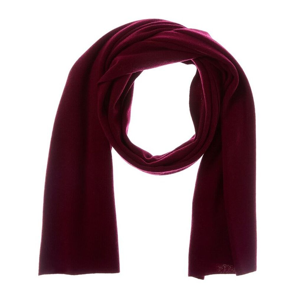 Sofiacashmere Full Needle Rib Wool & Cashmere-Blend Scarf, Red